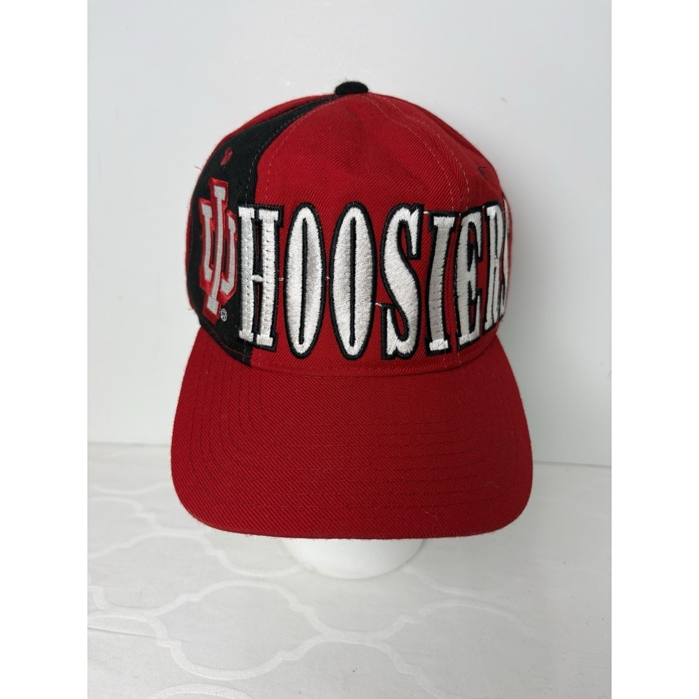 IU Indiana Hoosiers Starter Hat Tri Power Red Embroidered VTG NCAA Snap Back 90s